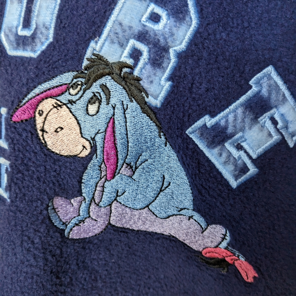 Disney Vintage Women's 26/28 Eeyore True Blue Fleece Pullover New With Tags. - Picture 4 of 16